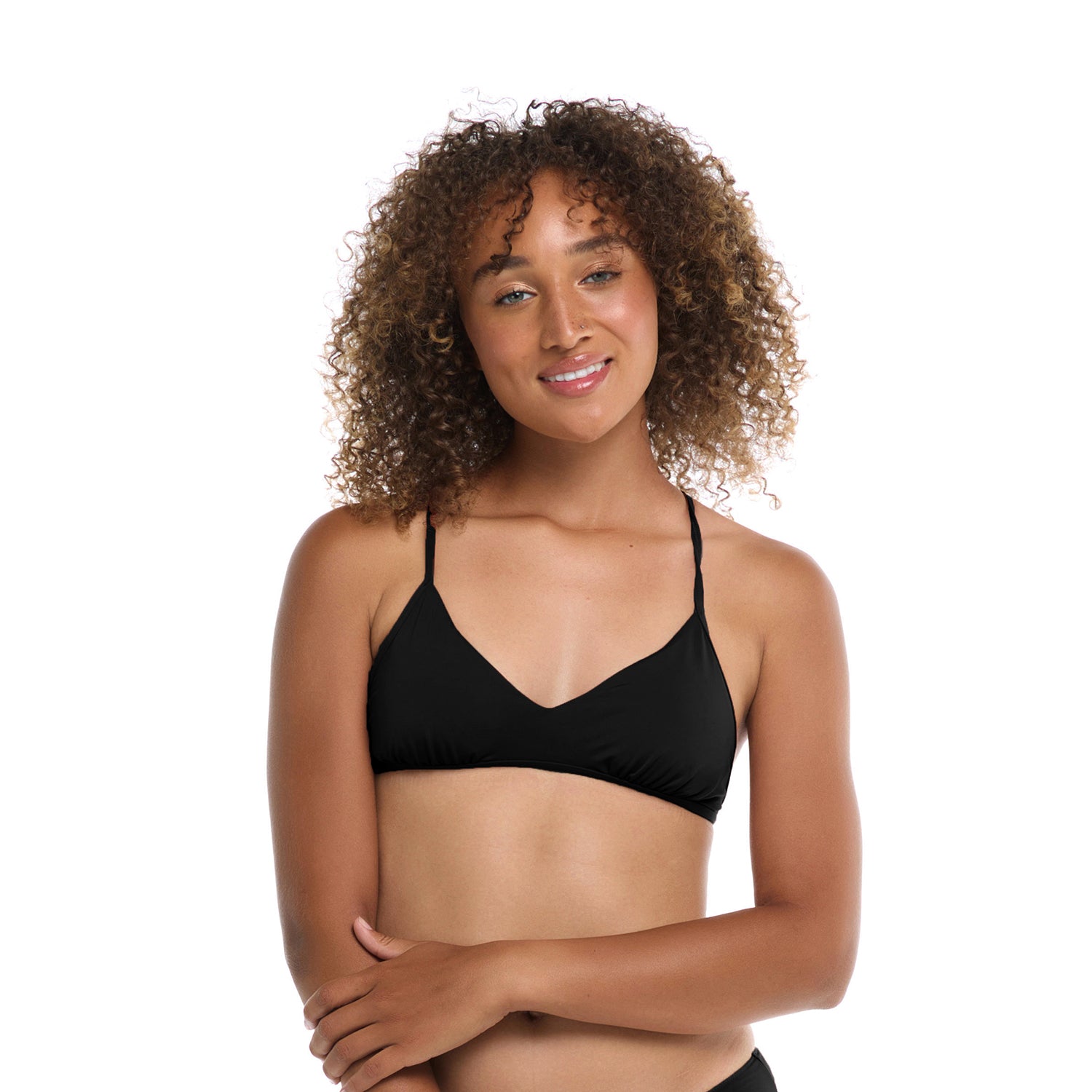 Madison Fixed Triangle Bikini Top - Black – Eidon