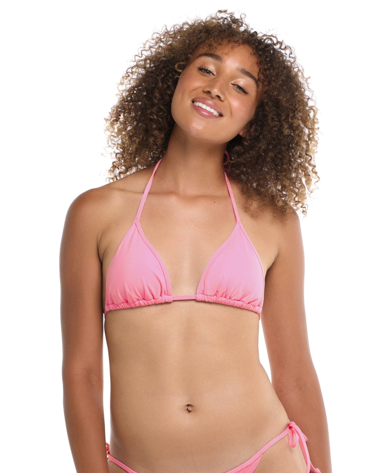 Kali Triangle Slider Bikini Top - Cotton Candy Pink – Eidon