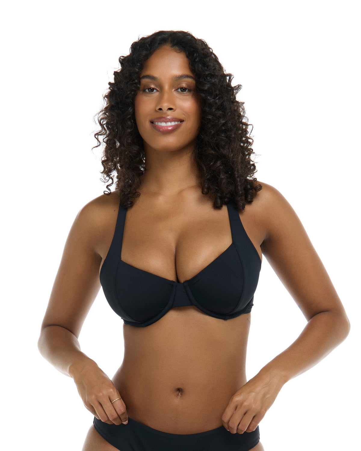 Maya D, DD, E & F Cup Top - BLACK LICORICE - Eidon