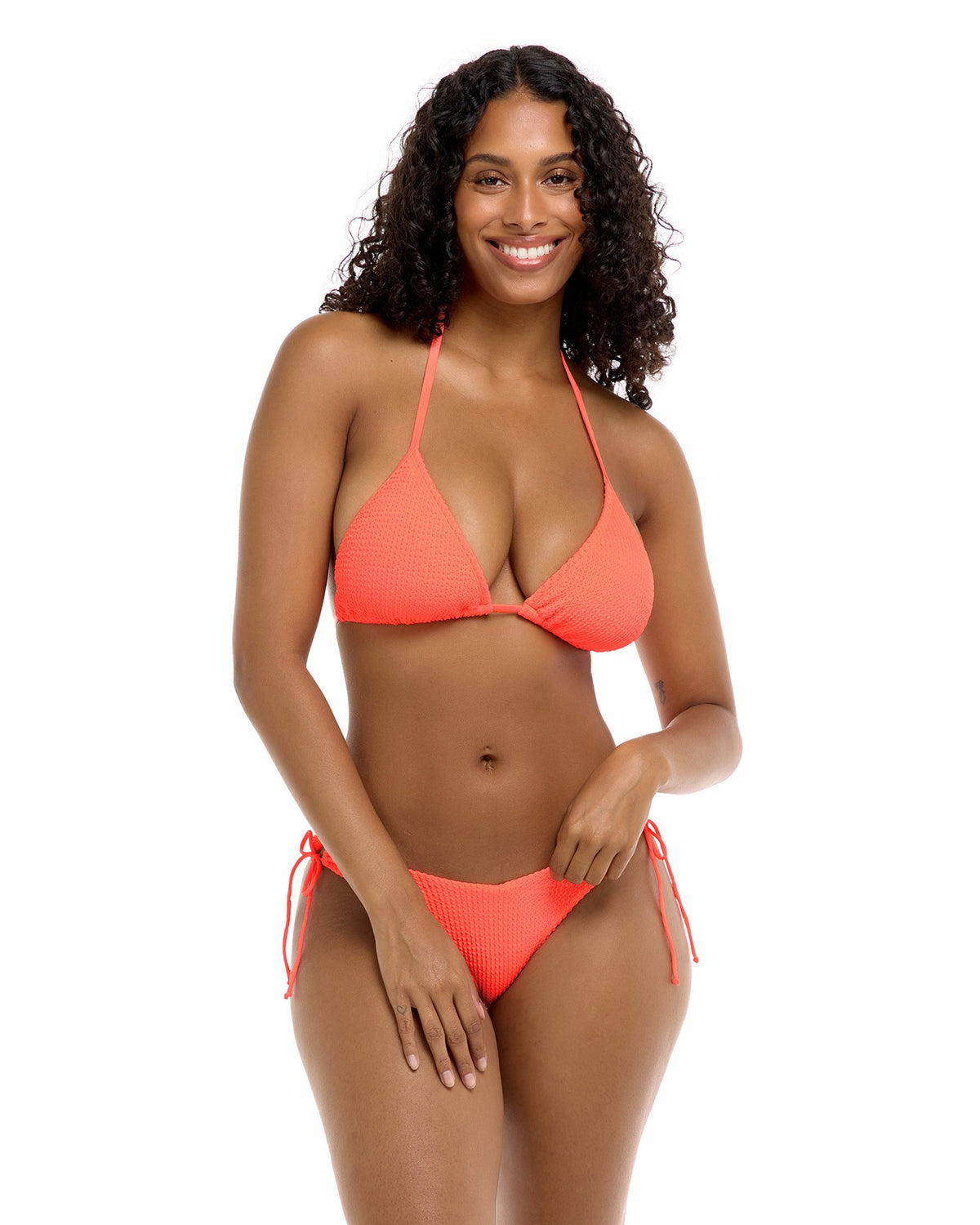 Haut de bikini Kali Slider de bonnet D - SORBET (Sour peach)