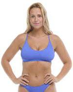 Alexa D, DD, E & F Cup Scoop Bikini Top - Blueberry Blue – Eidon