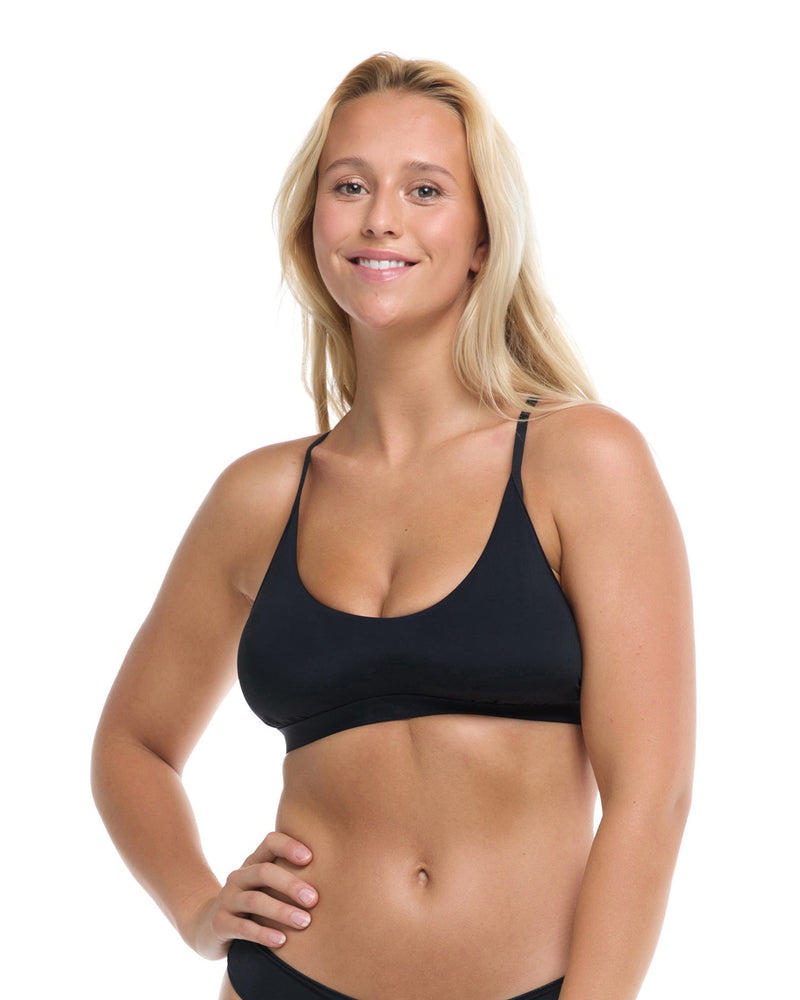 Alexa D, DD, E & F Cup Scoop Bikini Top - Black – Eidon